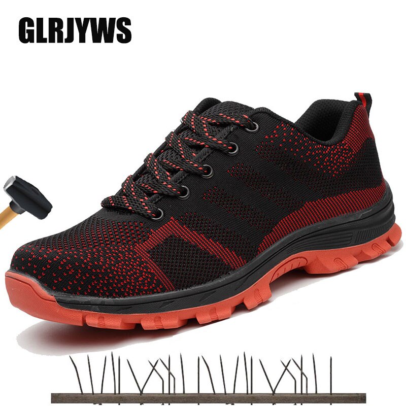 zapatos de seguridad irrompibles Unisex con puntera de acero botas de trabajo y seguridad suela media de acero zapatos de hombre suaves resistentes a impactos de talla grande 46
