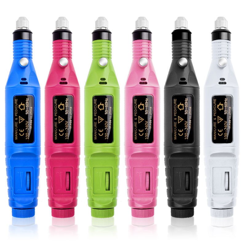 Professionele Elektrische Nagel Boor Machine Manicure Machine Pedicure Boor Set 6 Bits Keramische Nagelvijl Nail Boor Apparatuur Gereedschappen