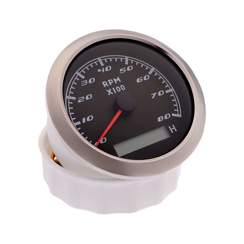 8000 RPM Drehzahlmesser 85 MM Tach Tachometer-lehre Mit Stunde Meter verrotten Hintergrundbeleuchtung Für Stiefel Auto Benzin Diesel- 12V 24V