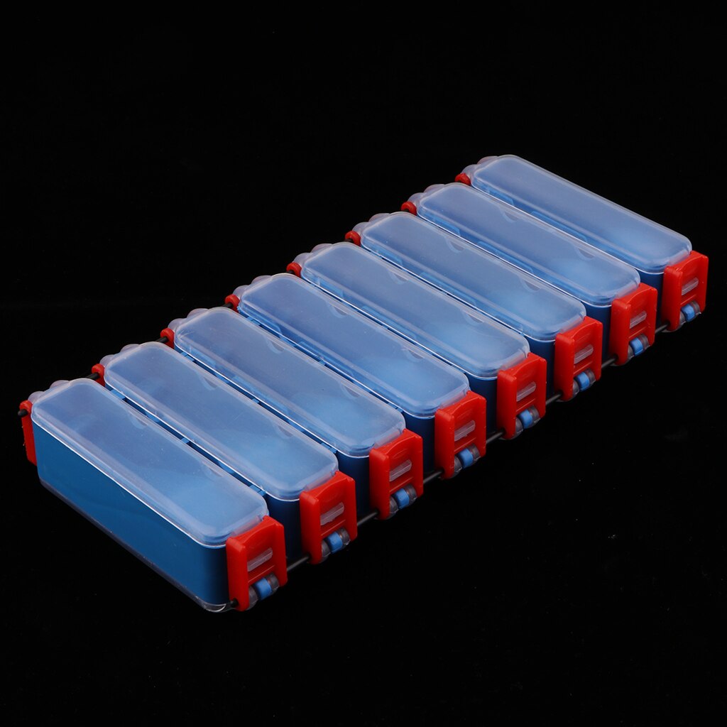 Double Sided Fishing Tackle Gear Case Fishing Organizing Box with Separate Compartments Waterproof