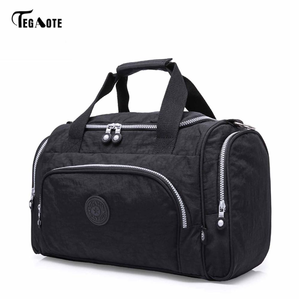 TEGAOTE Men's Travel Bag Zipper Luggage Travel Duffle Bag Latest Style Large Capacity Male Female Portable Travel Tote: Black