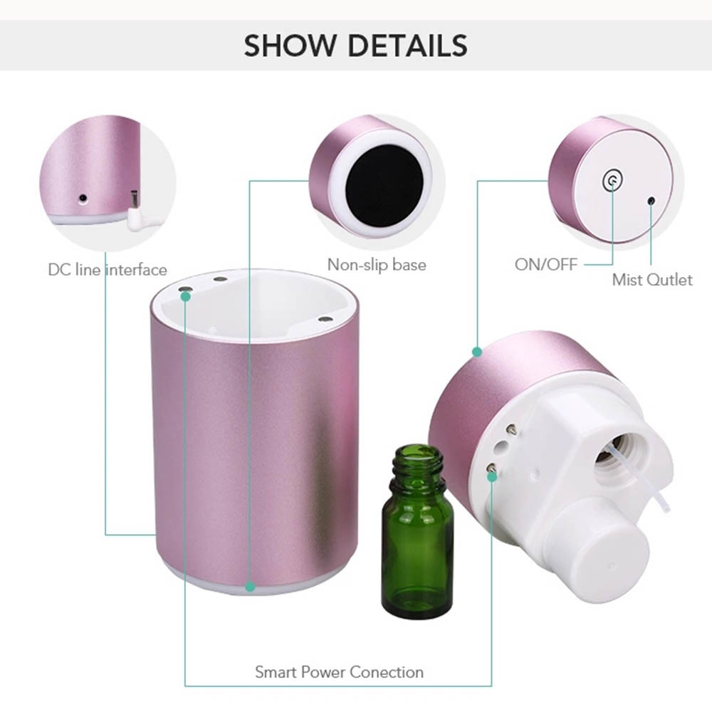 Waterloze aromatherapie, geurmachine van aluminiumlegering, etherische olie-aroma diffuser voor kantoor, commercieel gebruik voor thuisdecoratie.