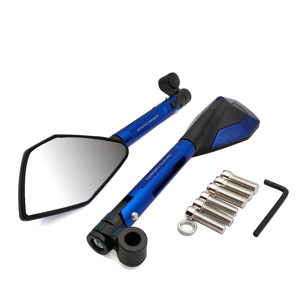 Voor Yamaha WR250R WR250X WR450 Wr 450 F TTR125 1 Paar Moto Rcycle Achteruitkijkspiegel Moto Cnc Side Spiegels Moto rbike Accessoires: Blue