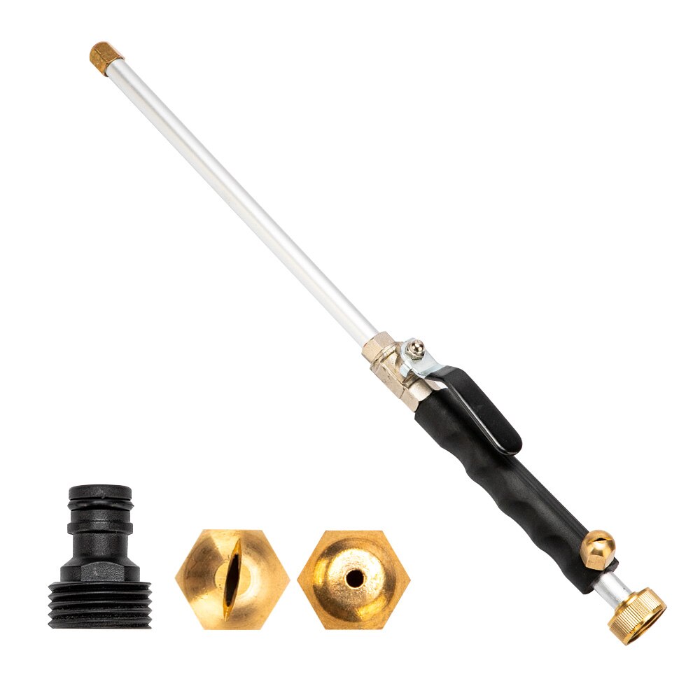 Draagbare Hoge Druk Waterstralen Metalen Jet Tuin Sprinkler Slang Spray Washer Cleaning Tools Wasstraat: BLACK