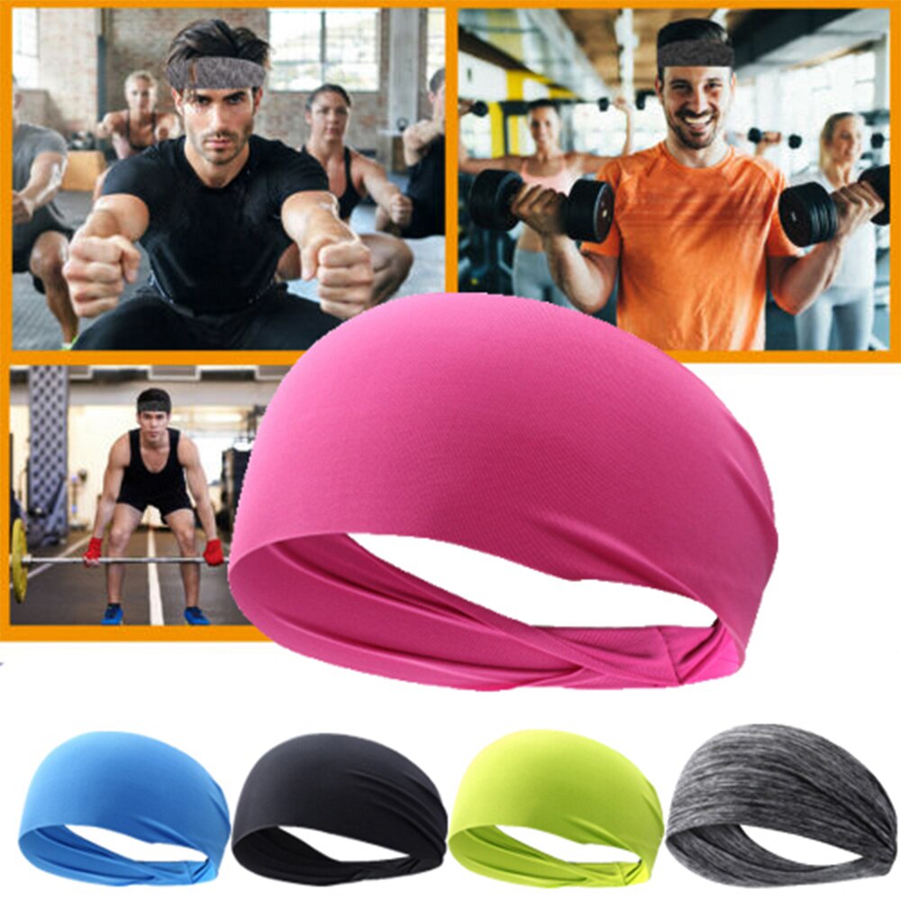 1pc elastiske yoga-pandebånd til mænd/kvinder, sports-svedbånd, løbe-hårbånd, fitness-bandage, udendørs fitness-tilbehør