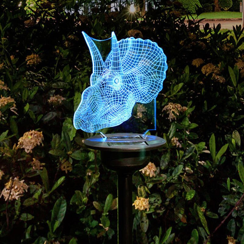Solar Powered LED Light Transparent Acrylic Outdoor Garden Lawn Pathway Landscape Lamp D6