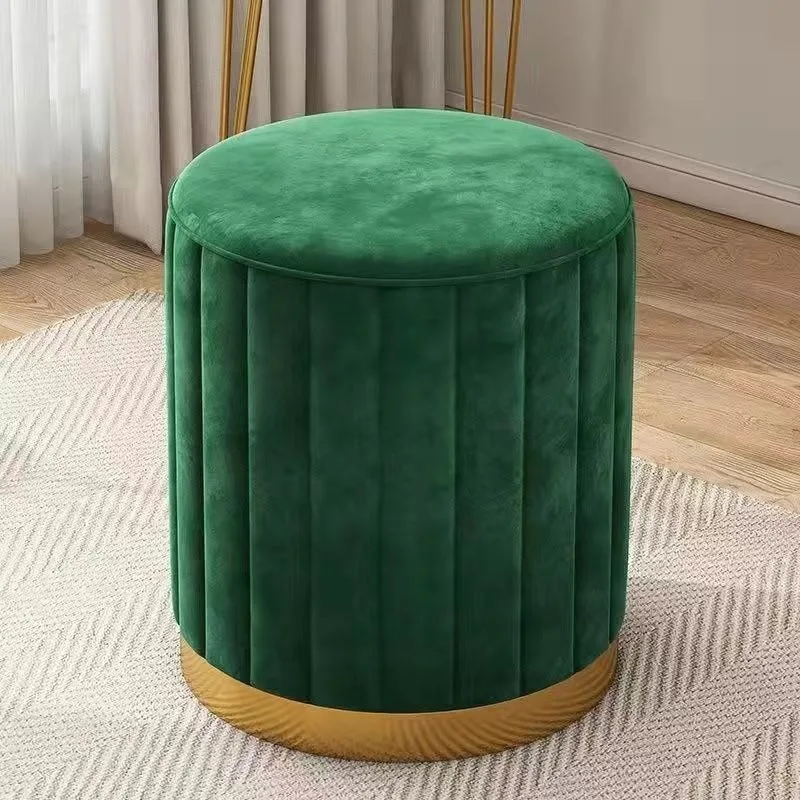 Light Luxury Round Makeup Stools Stools Chairs Bedrooms Sofas Side Stools Dressing Stool Vanity Chairs Storage Bench: Chocolate