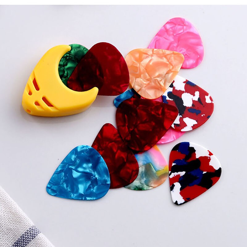 10PCS Guitar Picks Box Durable Plastic Plectrum Case Celluloid Mediator Holders Bass Acoustic Guitar Electric Guitar Accessories