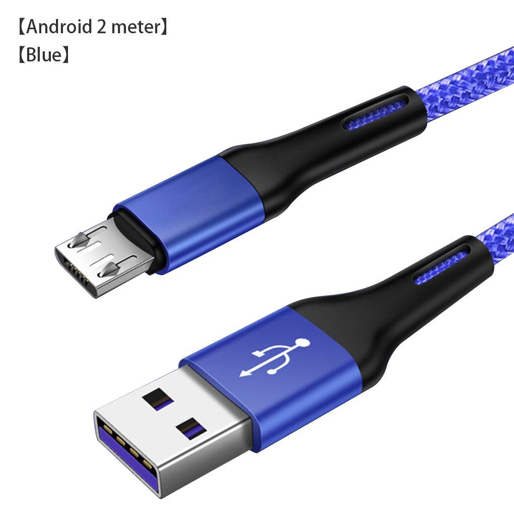 Micro Usb Kabel 3A Nylon Snel Opladen Usb Data Kabel For A Voor Samsung Xiaomi Tablet Android Mobiele Telefoon Usb Oplaadkabel: 5