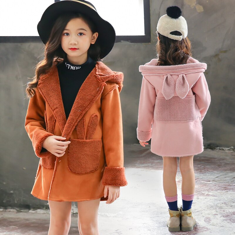 Casaco de inverno para meninas, jaqueta grossa de lã para meninas, xadrez, moda para crianças, outono, inglaterra, roupas para adolescentes, escola