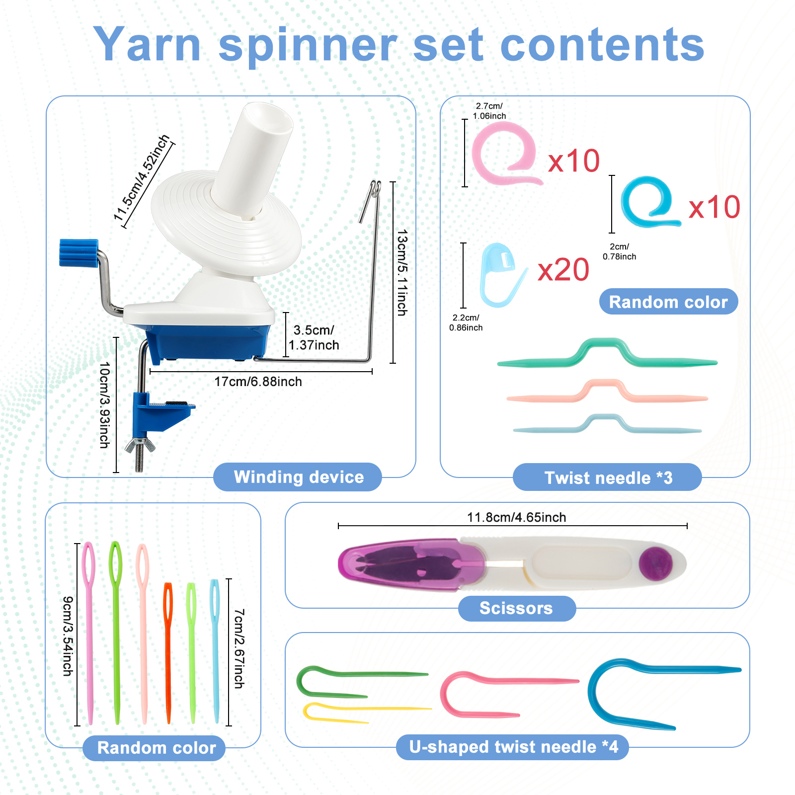 Hand Operated Yarn Winder Fiber Wool Manual Handheld Winder Machine String Ball Portable for DIY Sewing Making Accessories: plum