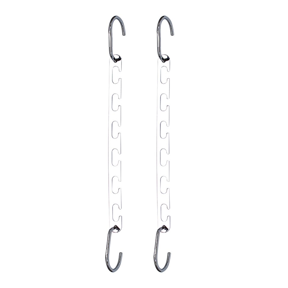 2pcs Metal Stack Hooks Coat Closet Hanger Clothes Rack Bedroom Home Organizer Space Saving Hanger Multi-Port Clothing Rack
