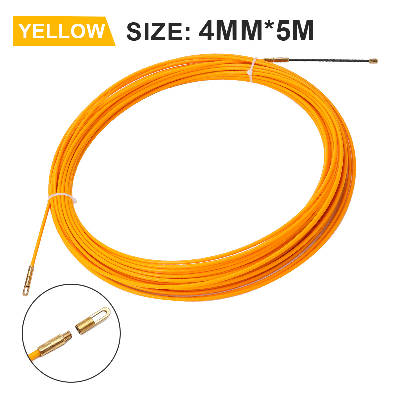 Push-Puller für Glasfaser-Elektrokabel 5m/15m/20m/25m/30m 4mm Kabeltrommel Kanal Schlangen Rodder Fisch band Draht Gewinde hilfe Werkzeug: Gold