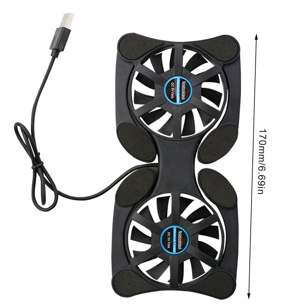 Mini Portable Laptop Fan Cooler Folding Foldable Usb Dual Fan Cooler Cooling Pad For Pc Laptop Notebook