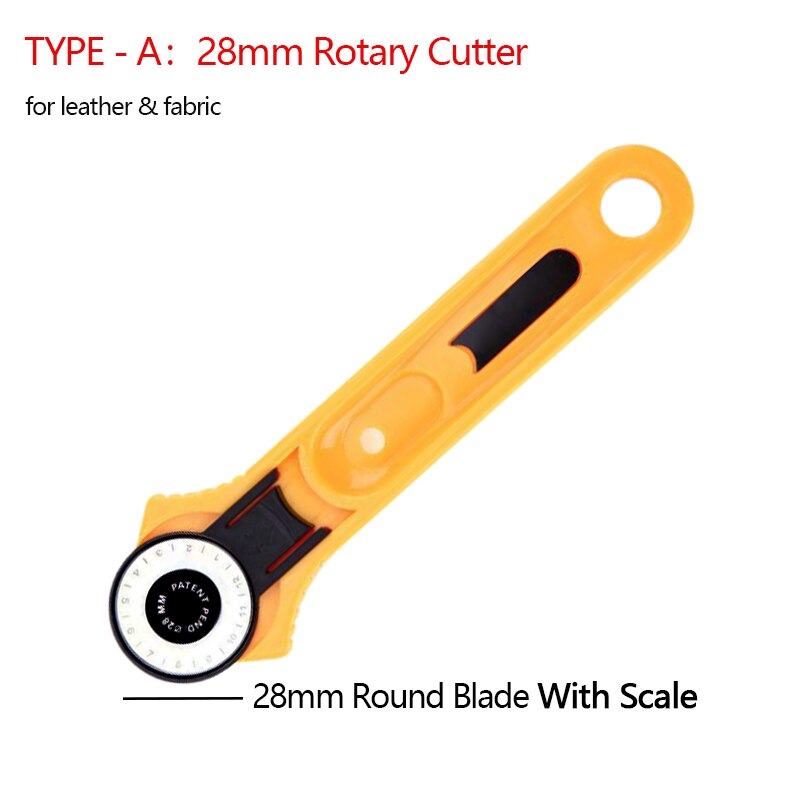 28/45mm Fabric Leather Cutter Leather Craft Sewing Accessories DIY Sewing Tools Circular Cut Rotary Cutter Blade Patchwork: 28mm Cutter-A1