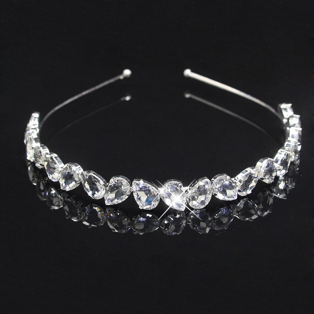 Ainameisi Luxe Strass Hoofdband Water Volledige Crystal Hoofddeksels Mode Hoofdband Bridal Crown Haar Accessoires Sieraden