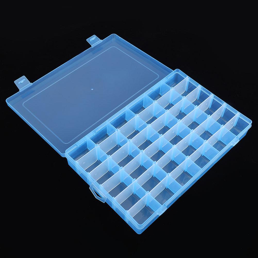 36 Grid Transparent Plastic Storage Jewelry Box Compartment Storage Detachable Electronic Rubber Accessories Beaded Storage Box