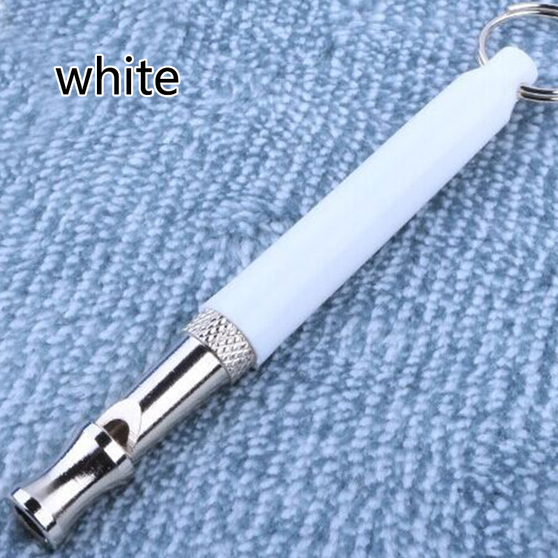 Dog Training Whistle Pets Supplies Interactive Tools 1 PC Anti Bark Adjustable Metal Ultrasonic Sound Dogs Training Flute: White