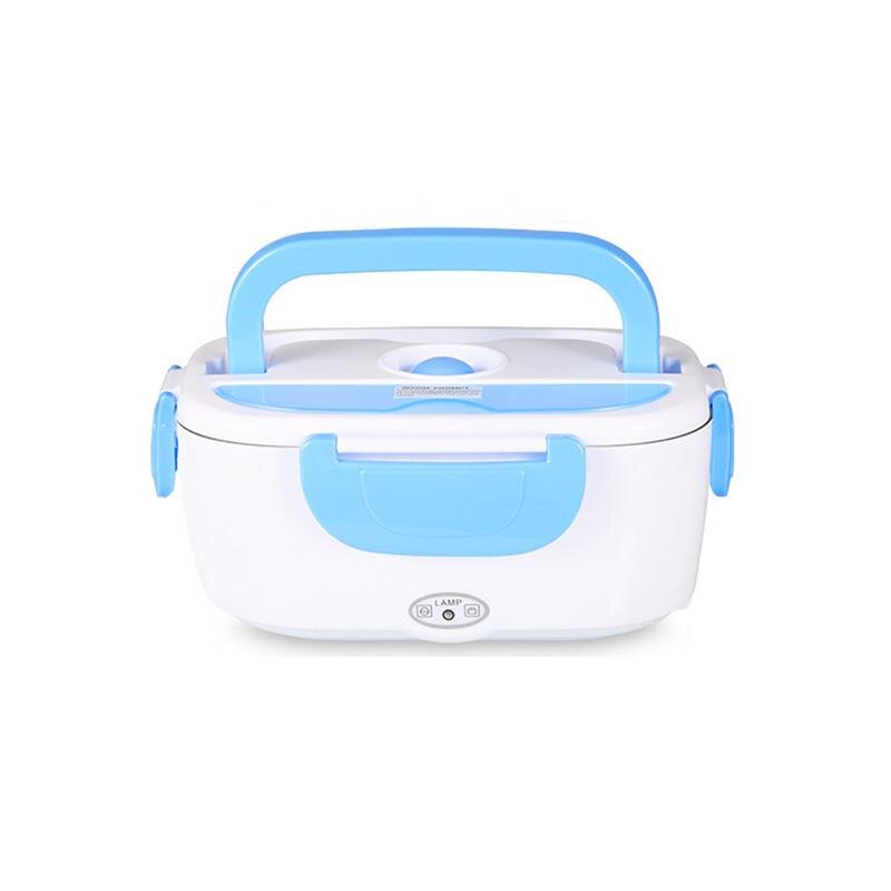 220v lunchbox voedselcontainer draagbare elektrische verwarming voedselverwarmer rijstcontainer serviessets: Blauw / Eu-stekker