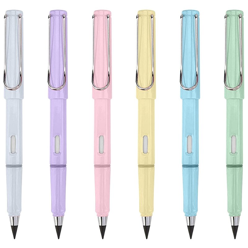 Pack von 6 Inkless Bleistifte, ewig Bleistift, Nein Tinte Bleistift, Magie Bleistifte, mit austauschbar Graphit Kuli: dunkel Grau