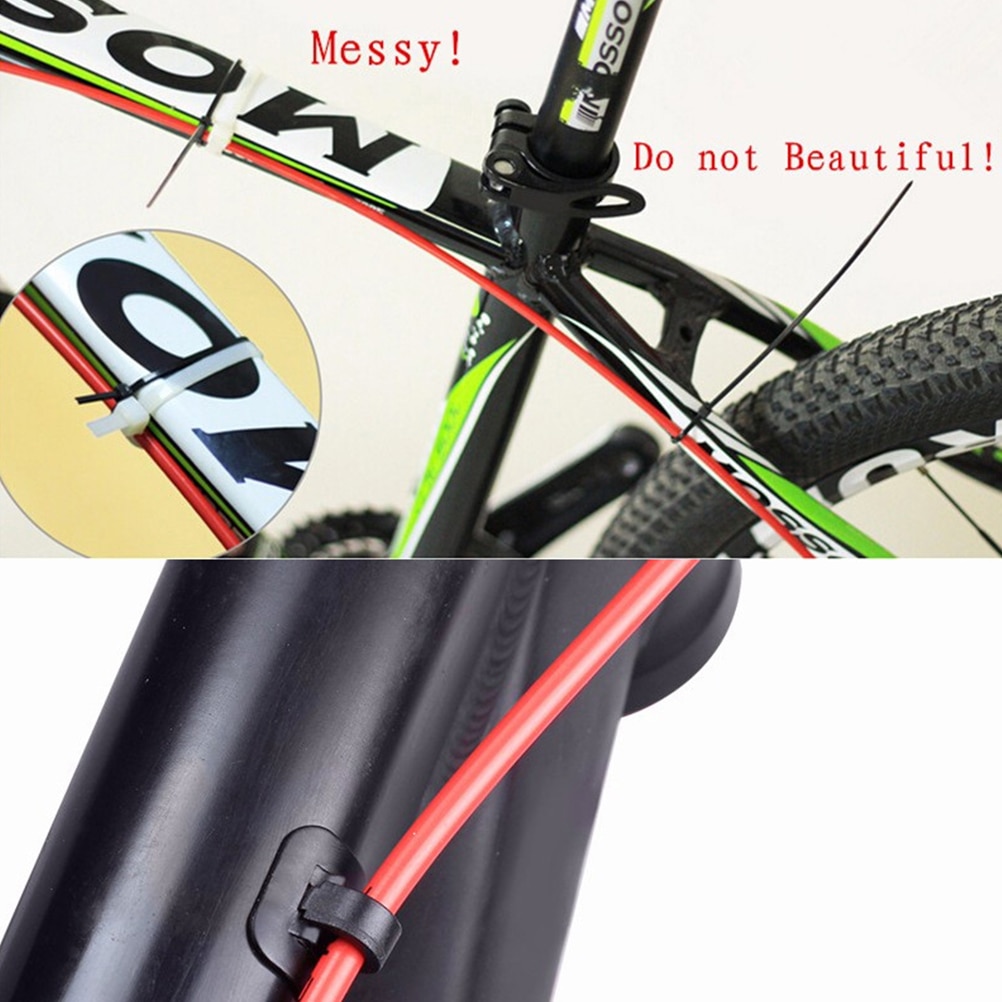 2 stk cykel kabelclips cykelhus wire spænde cykling skift kabel bremse gear kabelhus fastgørelse holder guide til mountainbike