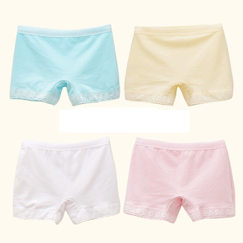 Salg jenter bomull blonder boxershorts truser barn solid barn undertøy 2-11 år 6 stk/lott
