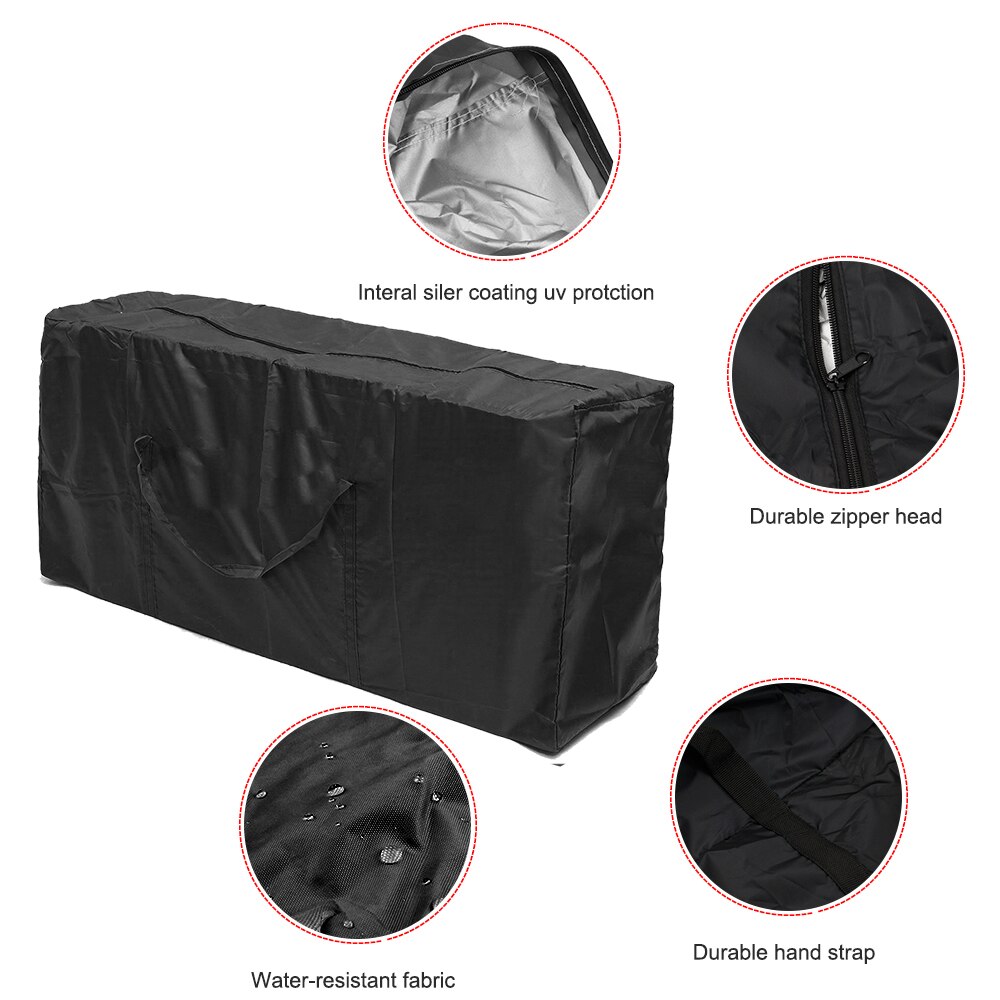 Zwarte Kerstboom Opbergtas Extra Waterdichte Grote Stofdichte Cover Kleding Winkel Opbergzakken Organiseren Gereedschap Draagbare