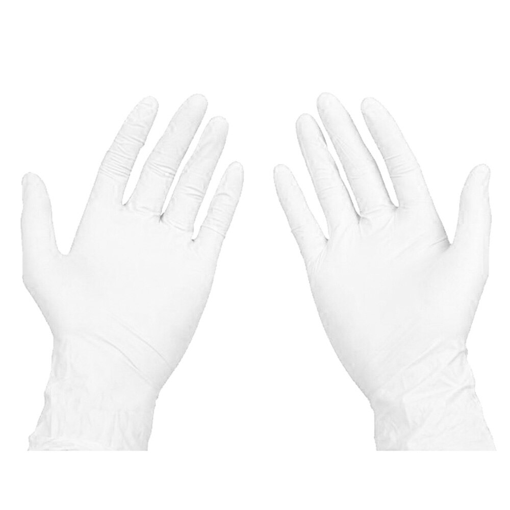 50 stk engangshandsker gummi latex handsker uden pudderhandsker støvtætte universal køkken/opvask/arbejde/have s/m/l