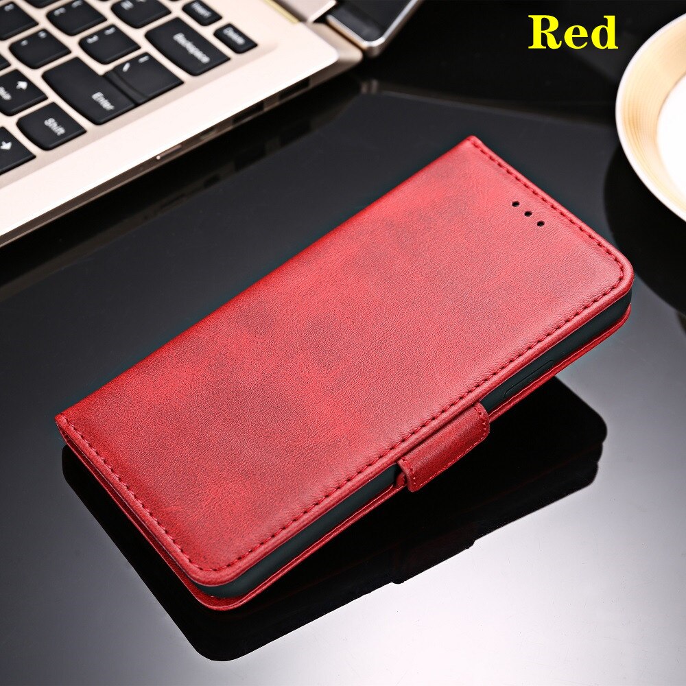 Funda de teléfono de negocios con soporte para Huawei Nova 8 Pro, cubierta de cartera para Huawei Nova 8 Nova8 Pro, Funda de cuero y silicona de 6,72 pulgadas: Red