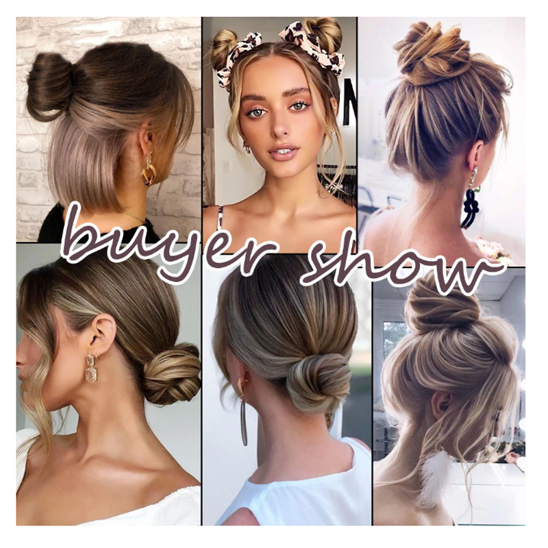 Moño sintético, pieza de pelo, extensión de moño recto, Mini banda de goma, moño para el pelo, peluca de Donut, accesorio, moño Updo