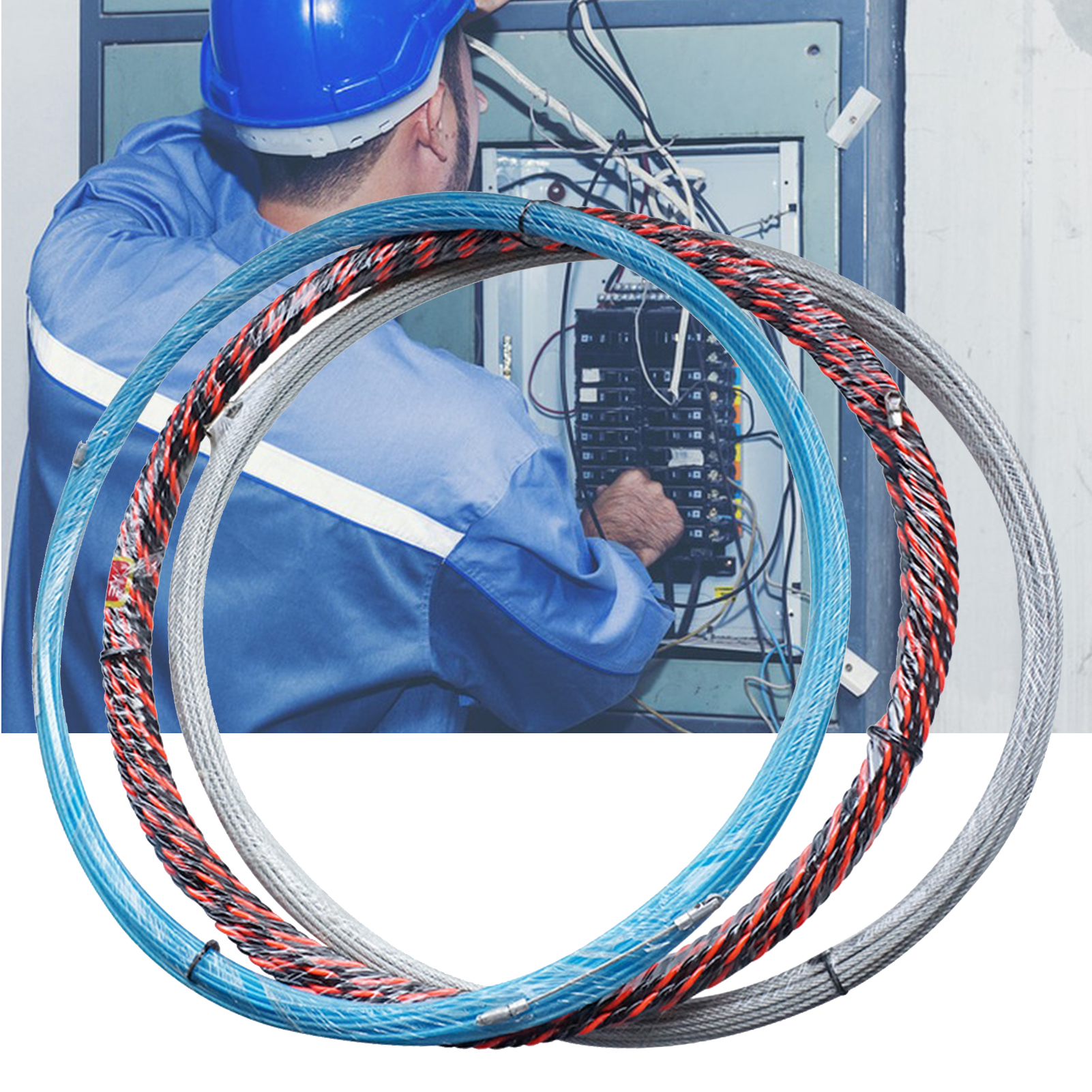 Universele elektrische tape elektriciteit kabeltrekker kit draadtrekker door muur draadgeleiderapparaat voor telecom elektrische muur