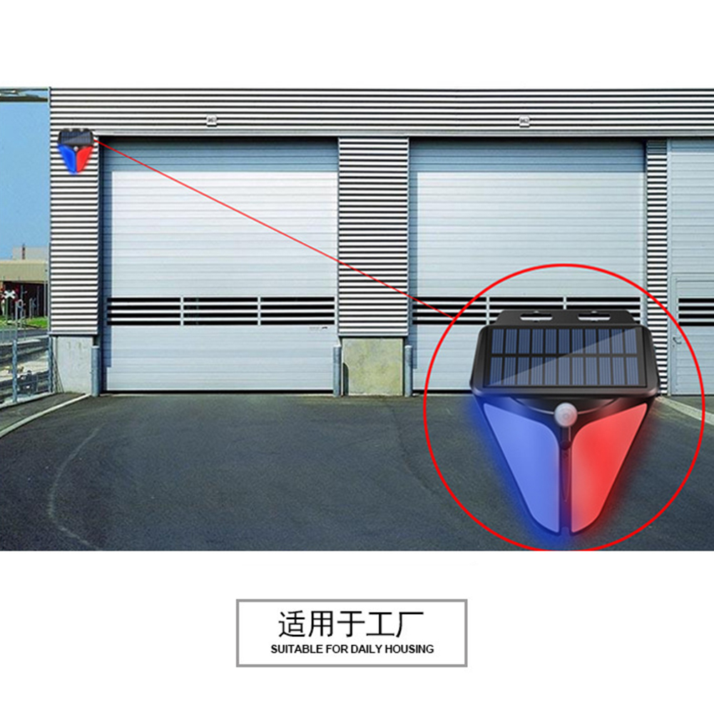 Garden Security Lamp Stroboscope Strobe Solar Light Decibels Anti Theft Strobe Alarm Lamp Motion Sensor Safety Light