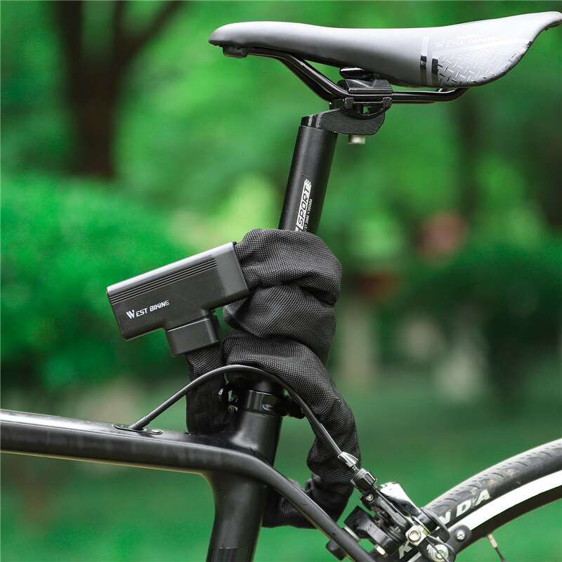 WEST BIKING Bicycle Lock Safety Anti-theft MTB Road Bike Chain Lock with 2 Keys Scooter Electric E-Bike Cycling Accessories