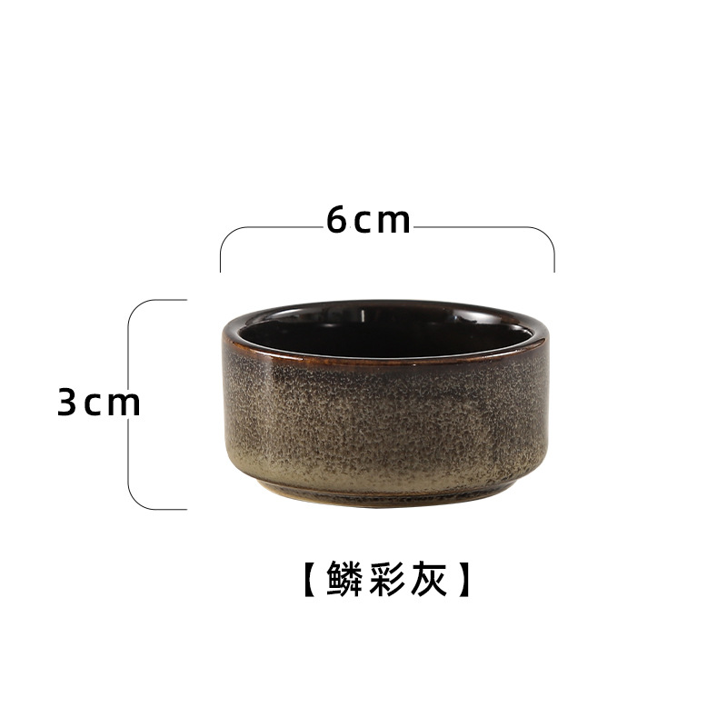Ceramic Plate Small Round Seasoning Dipping Dish Tomato Sauce Soy Vinegar Plates Pickled Vegetable Salad Snack Bowl Sauce Dishes: Red