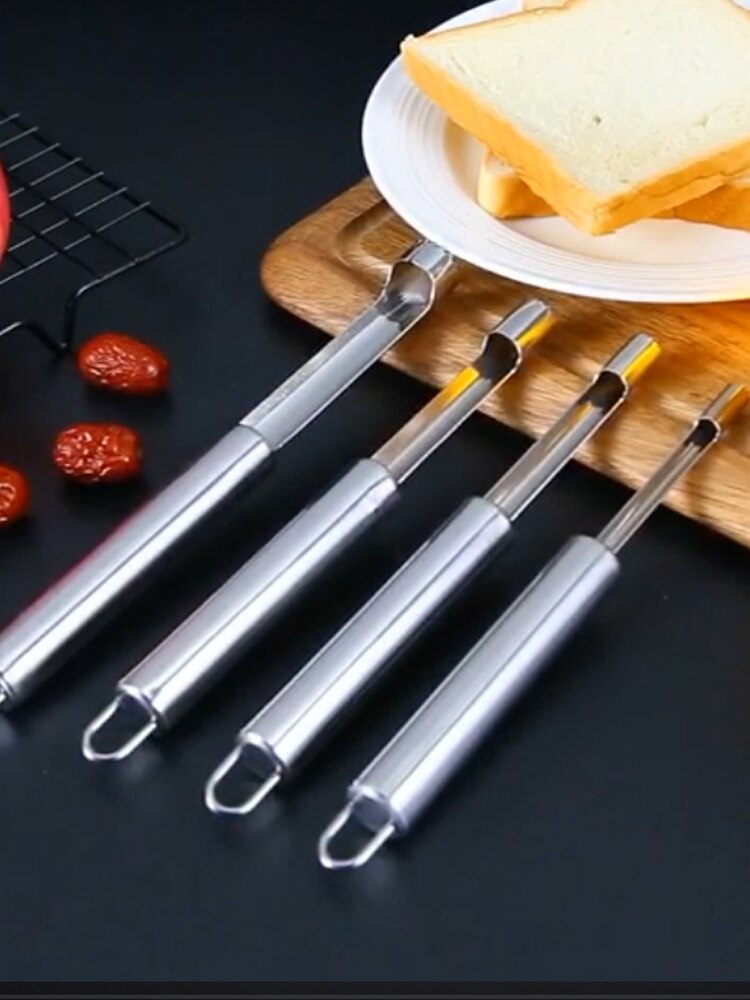 Stainless Steel Apple Corer Fruit Core Remover Apple Pear Core Seeder Slicer Knife Kitchen Gadgets Fruit Tools sawtooth knife