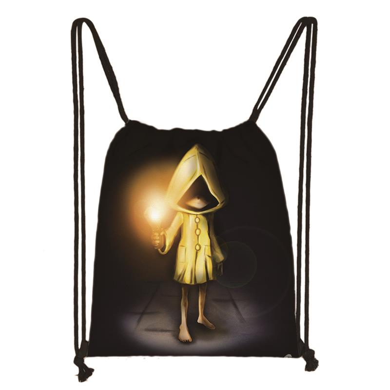 Game Little Nightmares 2 Drawstring Bag Student Schoolbag Cool Backpack Teenager Travel Bag Women Men Bookbag Casual Bags: 011