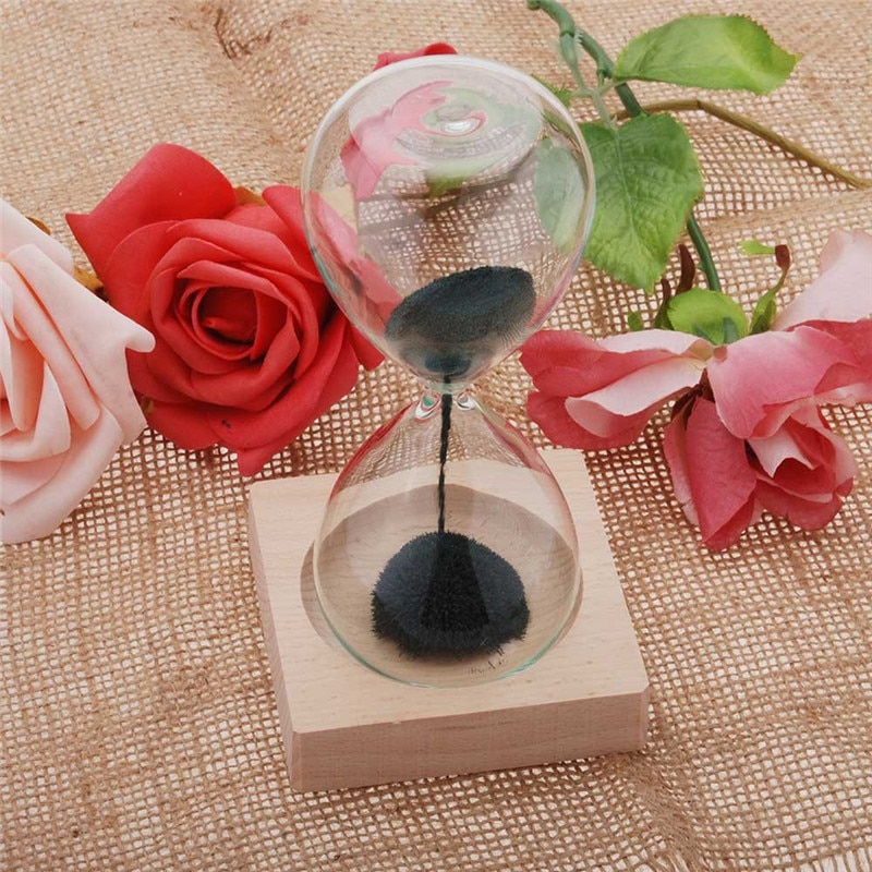 1Pc Awaglass Hand-blown Timer clock Magnet Magnetic Hourglass ampulheta crafts sand clock hourglass timer Home Decor