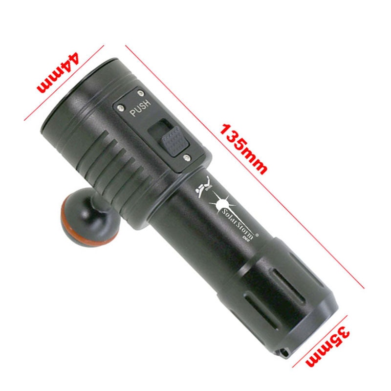 Solarstorm D02 linterna de buceo LED lámpara de buceo 100M impermeable luces subacuáticas fotografía vídeo antorcha