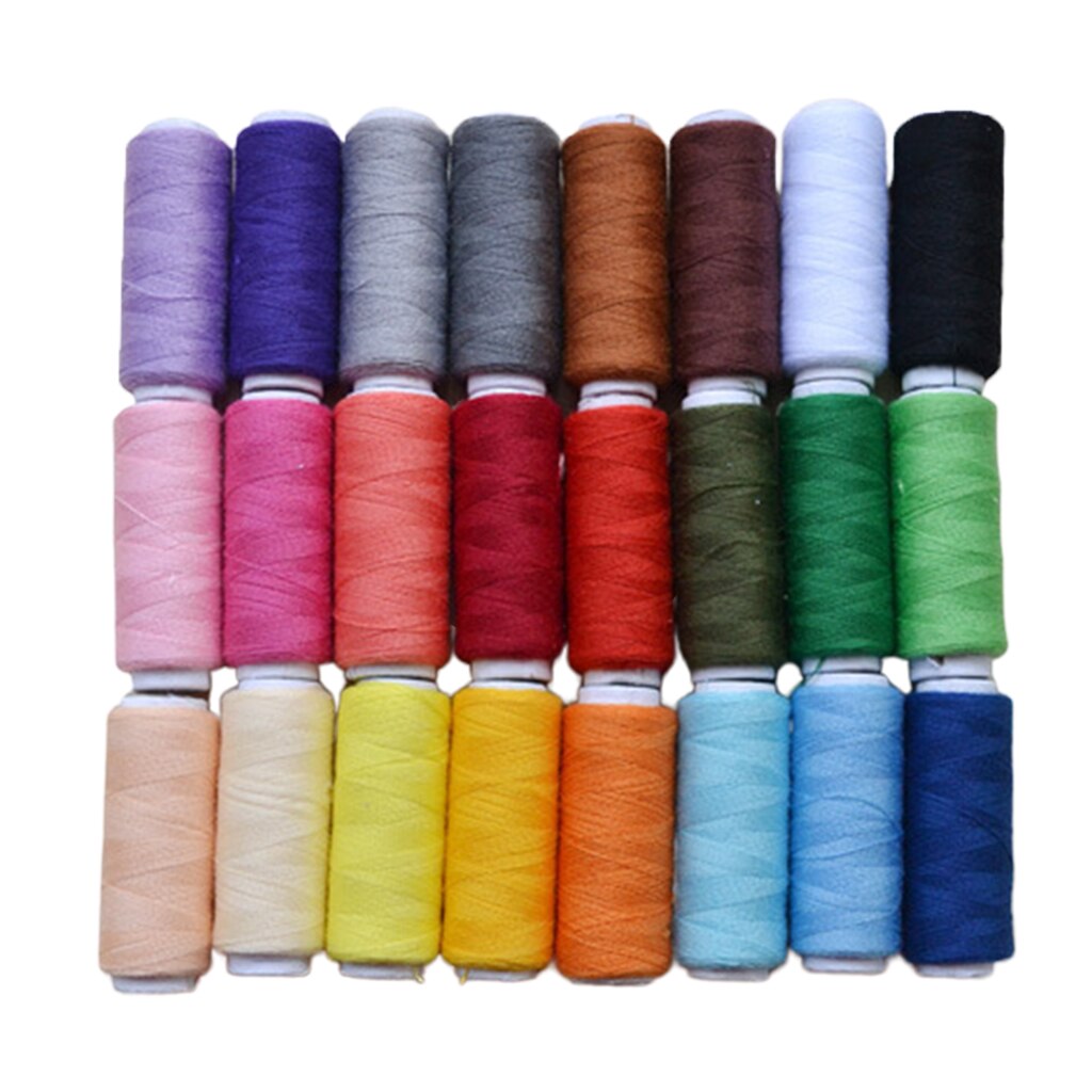 Overlocker tråd  (24 stk)  - 24 farver polyester tråd sæt til overlock, broderi, quiltning, syning