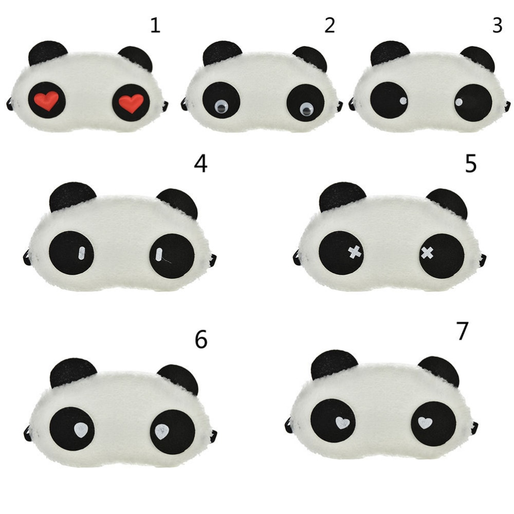 3D Mooie Panda Oogmasker Schaduw Leuke Reizen Rest Blindfold Cover Slapen Oogmasker Dutje Eyeshade Eyepatch