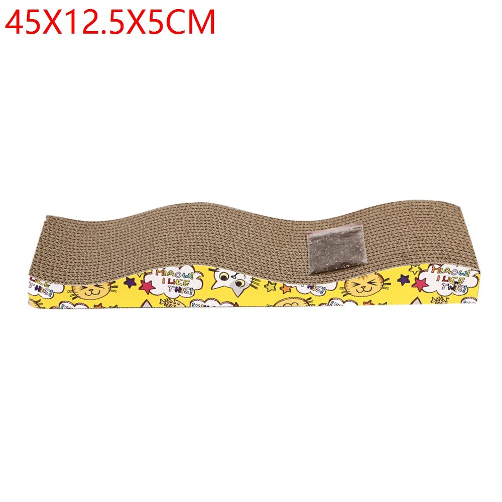 Cat Kitten Scratching Board Pet Soft Mattress Paw Care Toy Corrugated Cardboard Scratching Cat Training Toy: B and 1pc gift