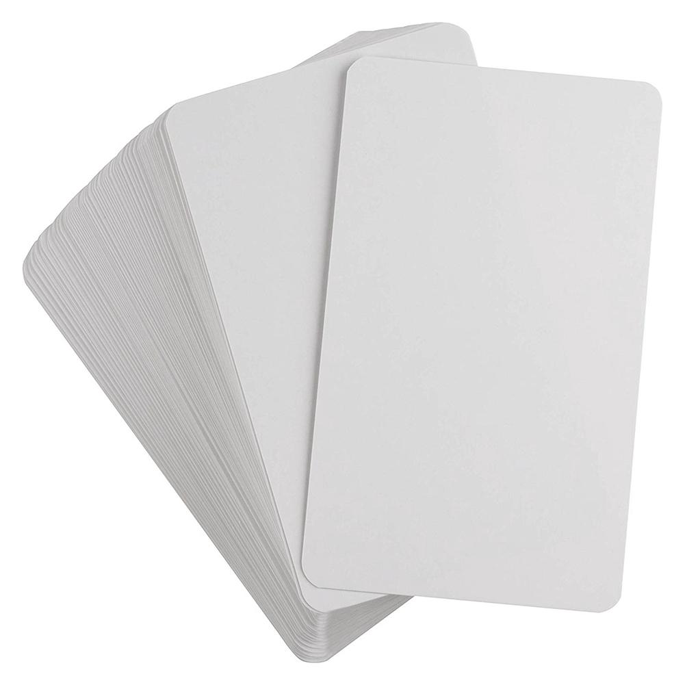 100Pcs Playing Card Blank Hard Paper Card Paper DIY Board Game Postcard Handmade Wallpaper Postcards Message White Card