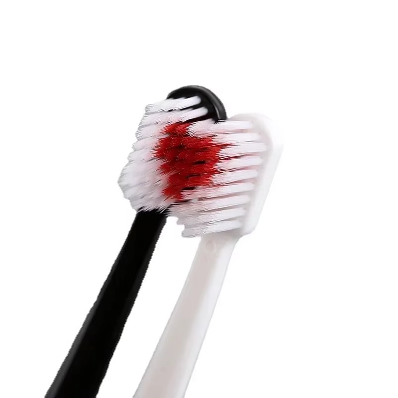 2 Stuks Zachte Tandenborstel Zwart Wit Hart Paar Tanden Borstel Nano Tandenborstels Tandheelkundige Zorg Volwassenen Kinderen schoonmaakborstel