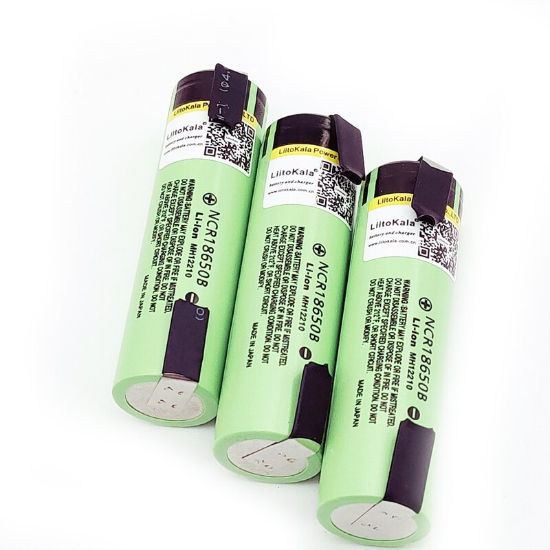 Liitokala originele NCR18650B 3.7V 18650 3400mAh 18650 oplaadbare lithium batterij + DIY nikkel stuk