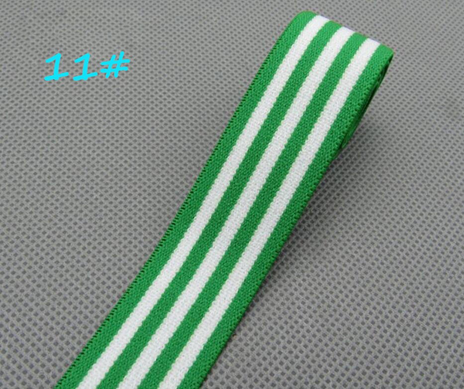 Babymanchet met 25mm breedtes, tailleband naaimateriaal, kleurrijke zachte streep elastische band, felle kleur streep elastische band  s0621l