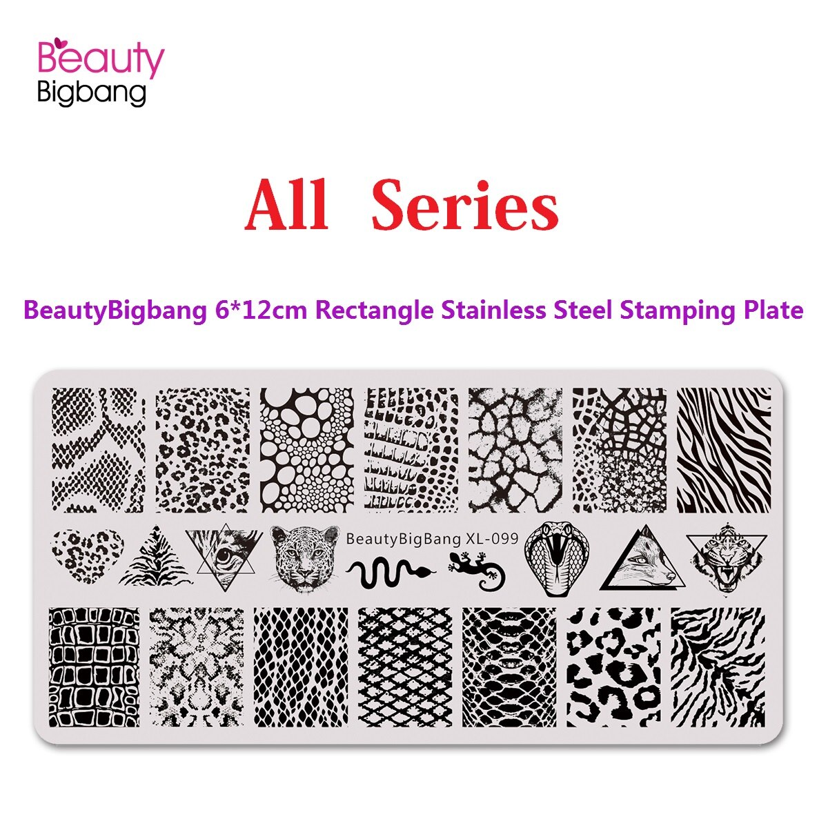Beautybigbang 6*12 Cm Alle Series Nail Stempelen Platen Sjabloon Voor Nagels Accessoires Stencil Stamper Nail Art Tool XL1-103