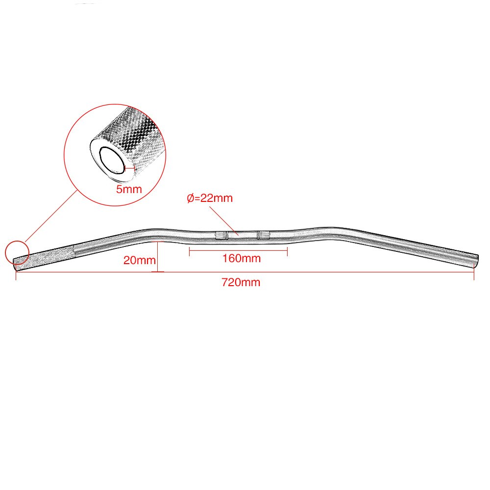 Motorcycle Handlebar 22mm CNC Aluminum Alloy Handle Bars for Honda NC750X PXC CB1000R CB500X MT09 R1 Z750 Z900 Z1000 Cafe Racer