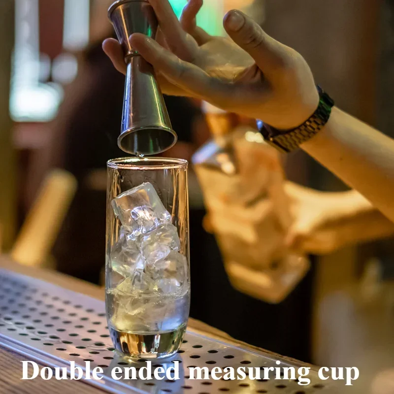 2PCS 30/60ml Cocktail Wine Shaker Measure Cup Stainless Steel Double Shot Drink Spirit Measure Jigger Kitchen Supplies gadget
