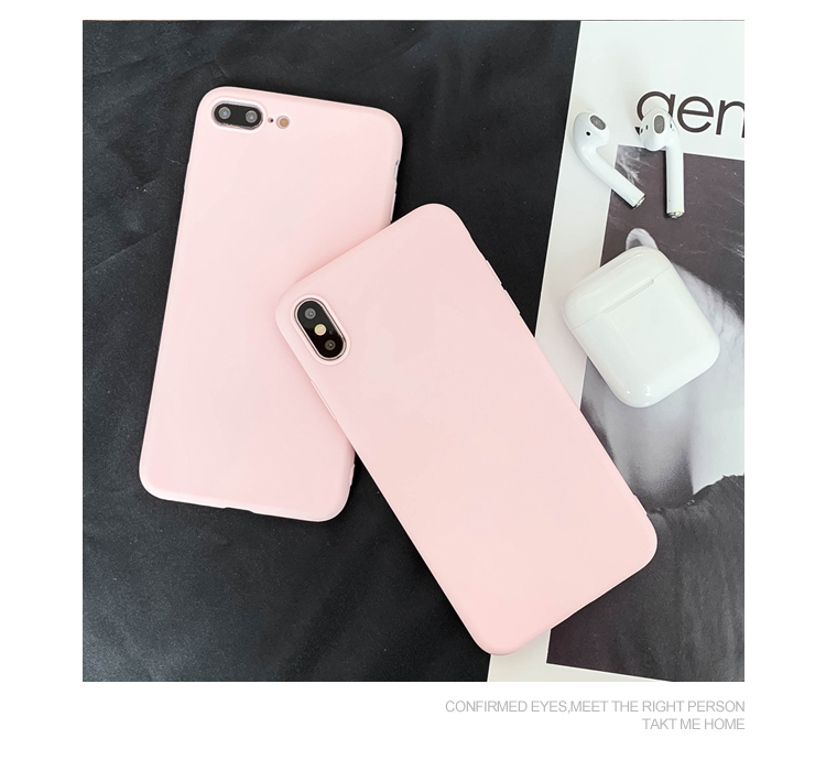 Funda de teléfono rosa claro para iphone X XS Max XR X 8 7 6S 6 Plus SE 11 12 13 Pro Max 12 mini fundas traseras suaves de silicona
