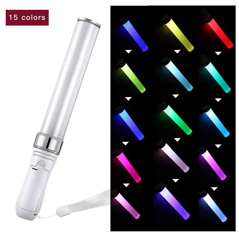 Multi-color Colorful Shiny Sponge Sticks Luminous Baton LED Foam Stick Chopsticks Rally Party Flashing Glow Batons Light Stick